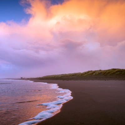 Photo of sunset at Samoa Beach in Humboldt County
