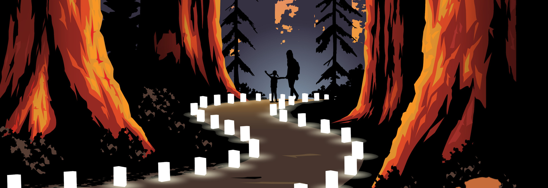 Candlelight Walk Through the Redwoods Logo