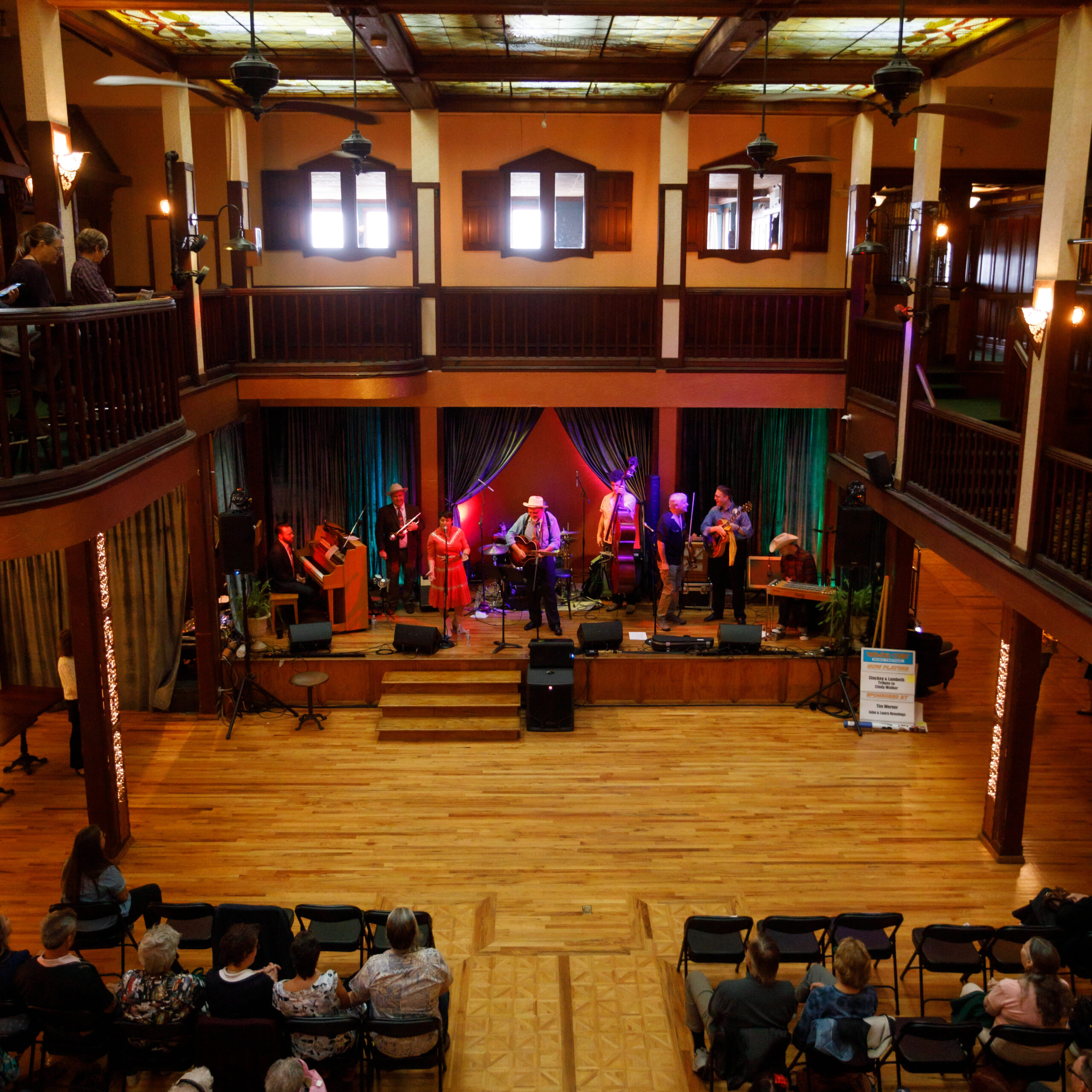 Photo of performers in the Eagle House Inn at the Redwood Coast Music Festival