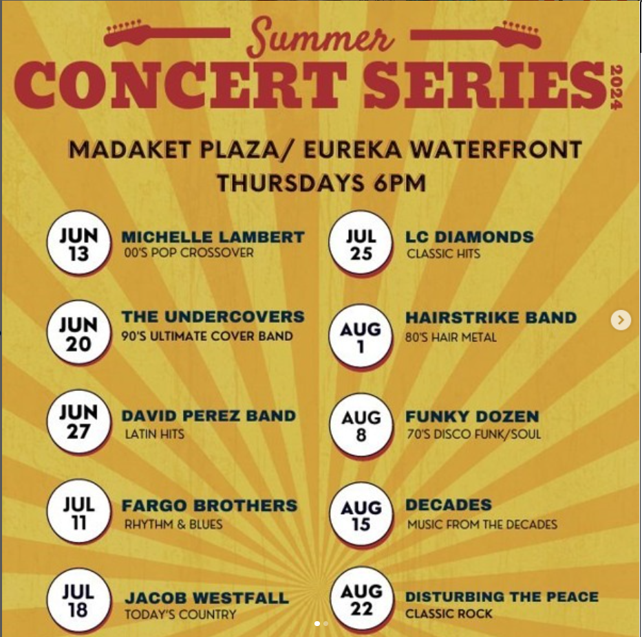 Eureka Main Street Summer Concert Series 2024